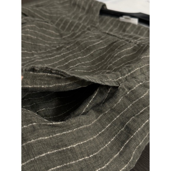 PureJill Linen Stripe Tunic Shirt Button Front Long Sleeve Women's XS - Picture 3 of 8